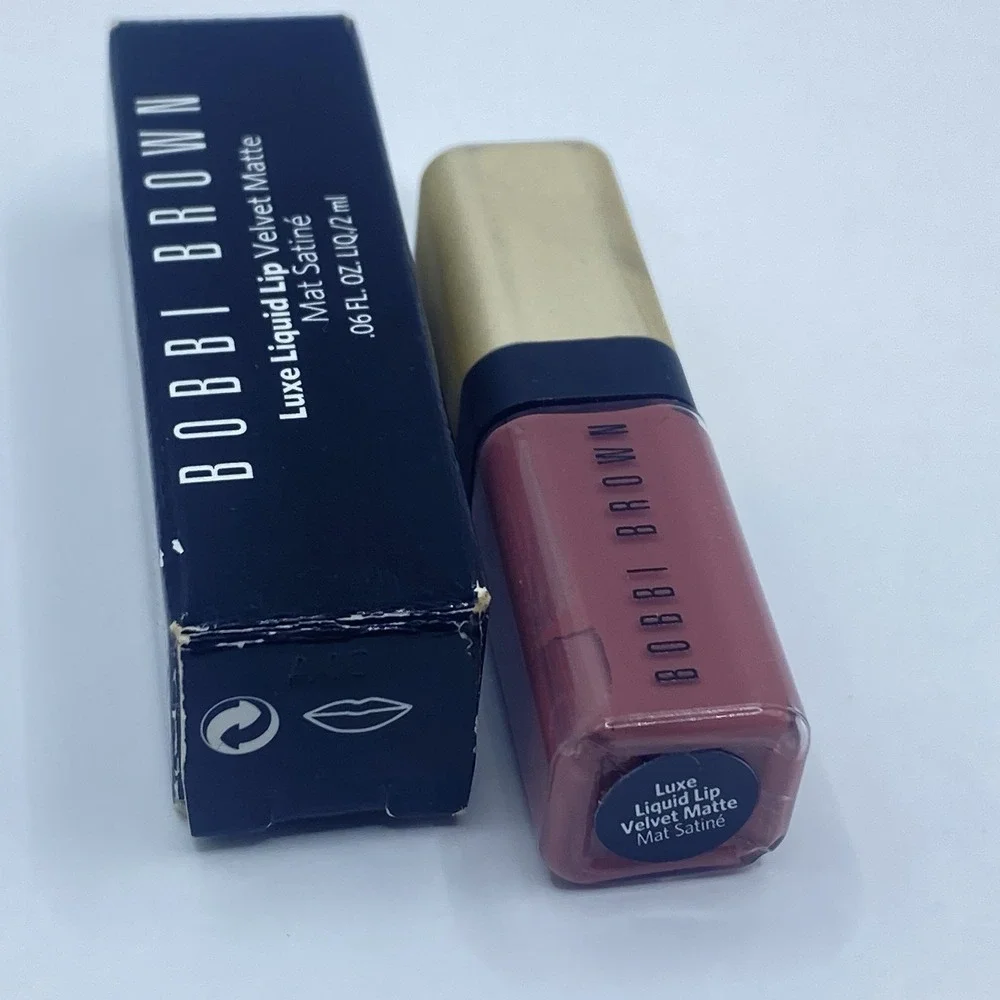 BOBBI BROWN Luxe Liquid Lip Velvet Matte DOUBLE BARE .06 Oz / Travel Size NIB